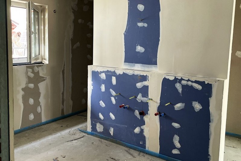 Innenaufnahme Innenausbau Spachtelarbeiten