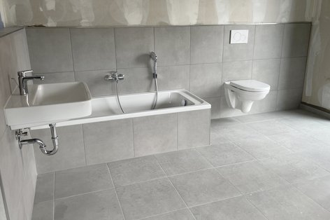 Innenausbau Rohbau Bad Dachgeschoss