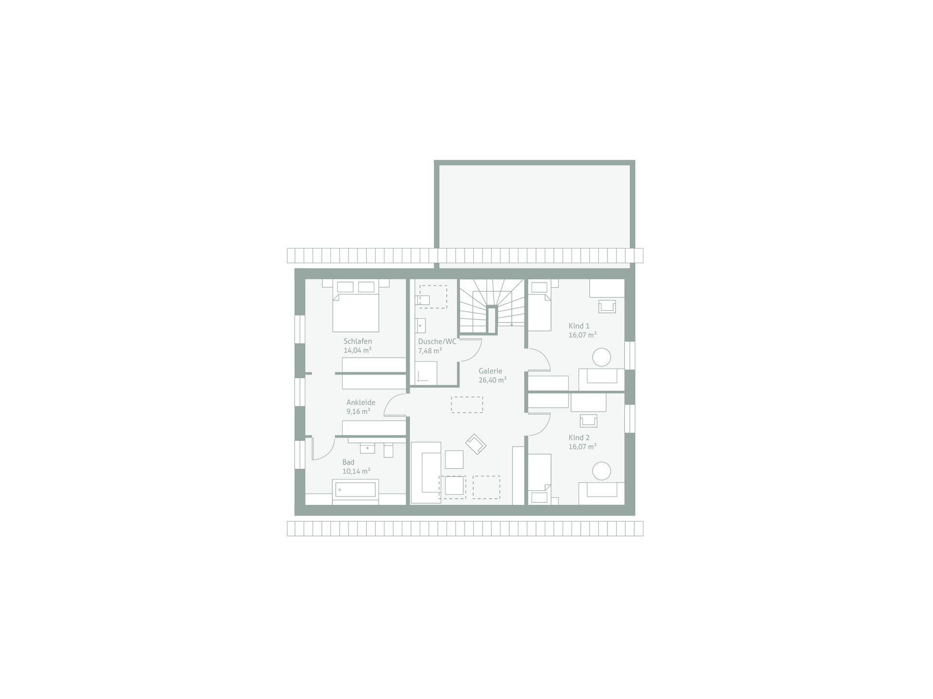 Grundriss DeinFamilienHaus 232S Dachgeschoss