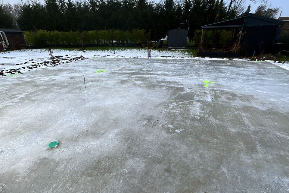 Bodenplatte Bungalow