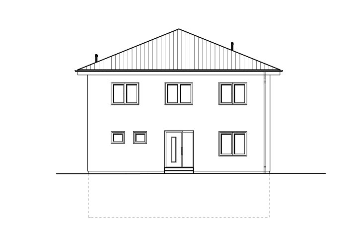 Entwurfsskizze individuelle Stadtvilla