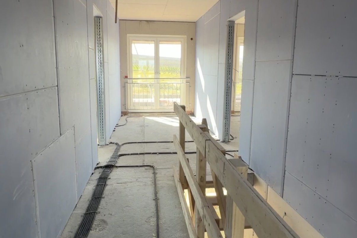 Innenaufnahme Trockenbauphase