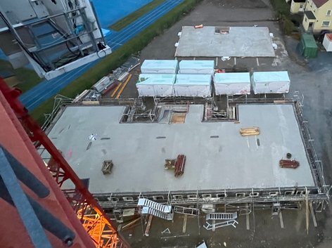 Wohnpark Bodenplatten von oben