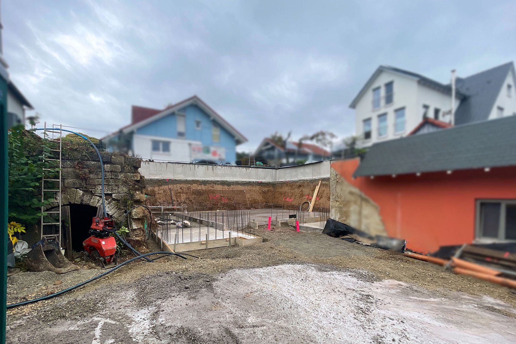 Bodenplatte Keller in Ausführung