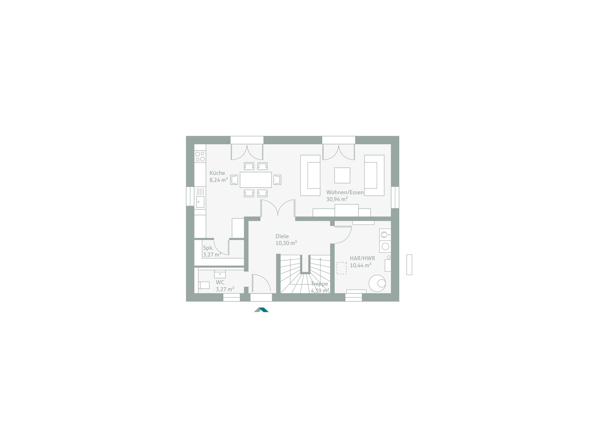 Grundriss DeinSteinHaus 140 S Erdgeschoss