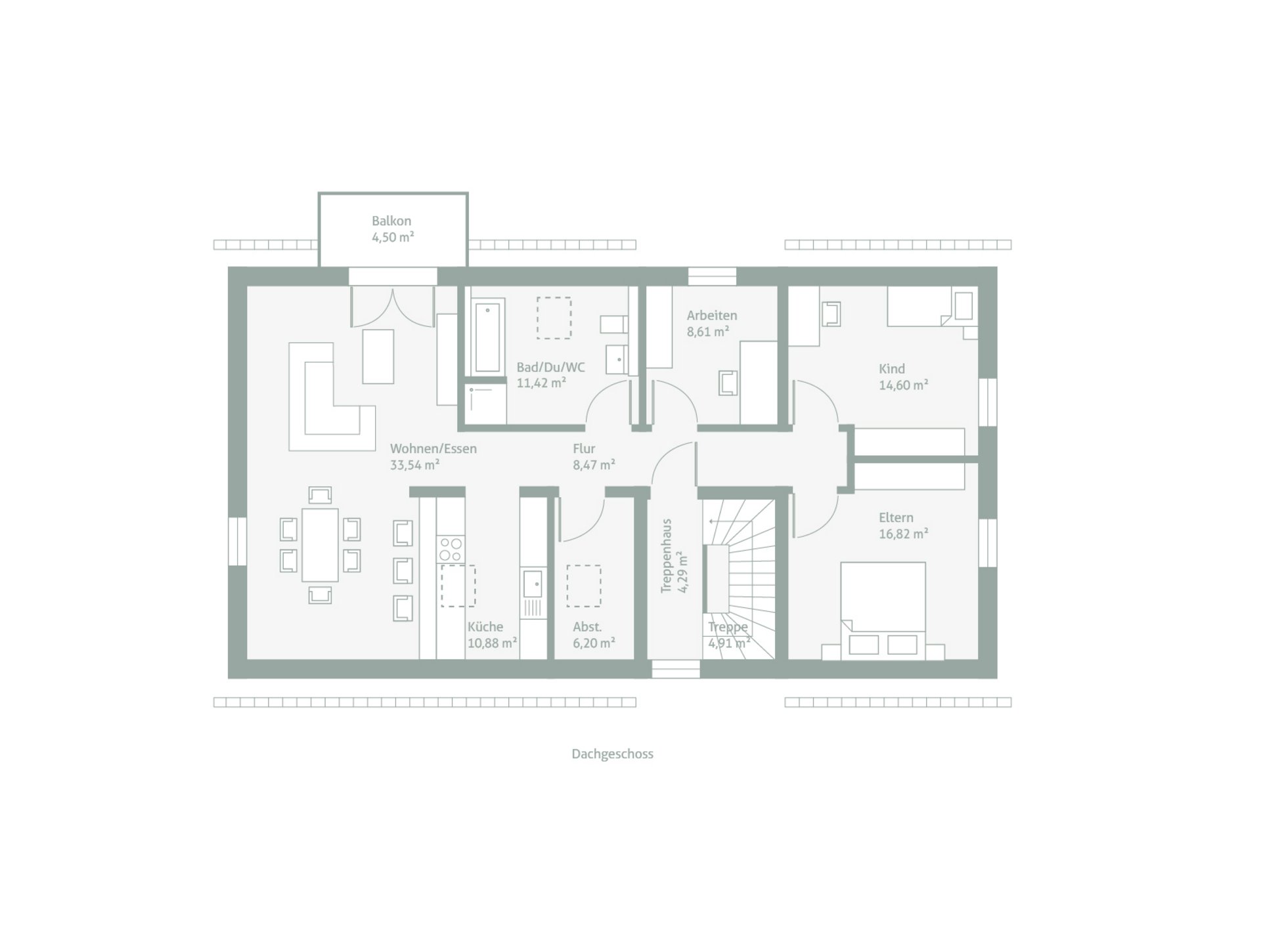 Grundriss DeinInvestHaus 373S - Dachgeschoss