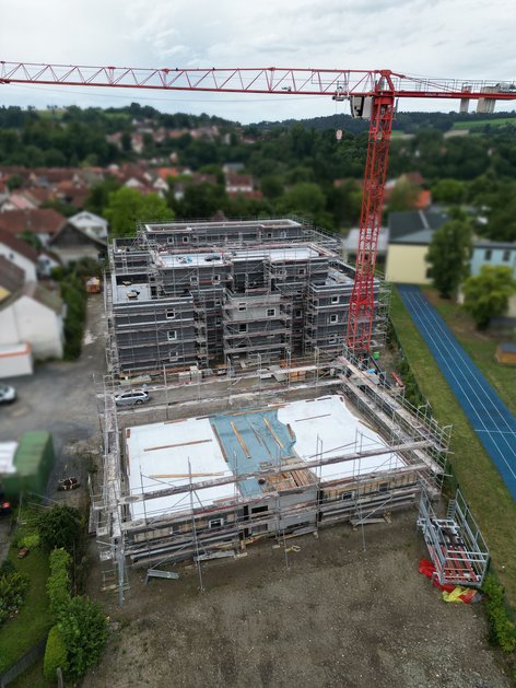 Vogelperspektive Gebäude A bis C