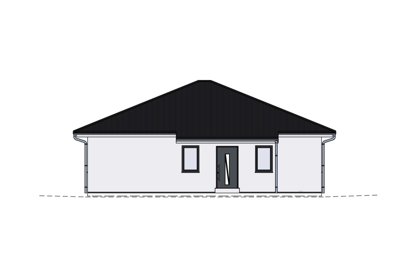 Entwurfsskizze Kompakter Bungalow