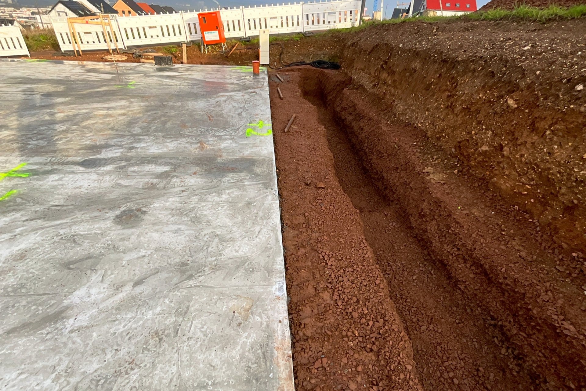 Bodenplatte für Stadtvilla